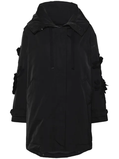 Ermanno Scervino floral-appliqué puffer jacket Black D450B306RUUJ