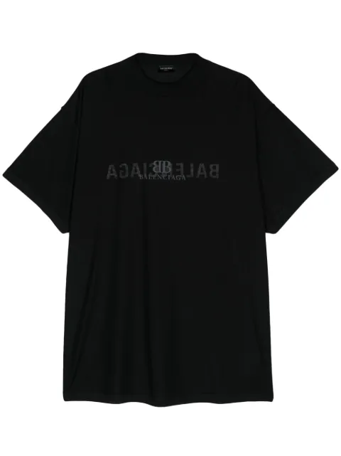 Balenciaga logo-print cotton T-shirt Black 787358TQVJ4