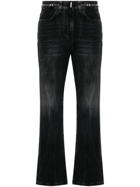 Givenchy logo-plaque bootcut jeans Black BW513J5Y3P