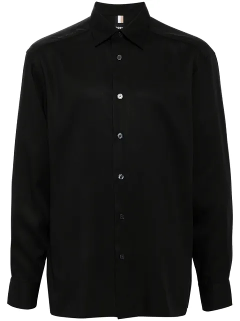 BOSS long sleeve cotton shirt Black 50521550