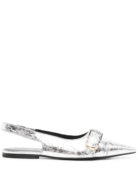 Givenchy Voyou slingback ballerina shoes Silver BE500SE291