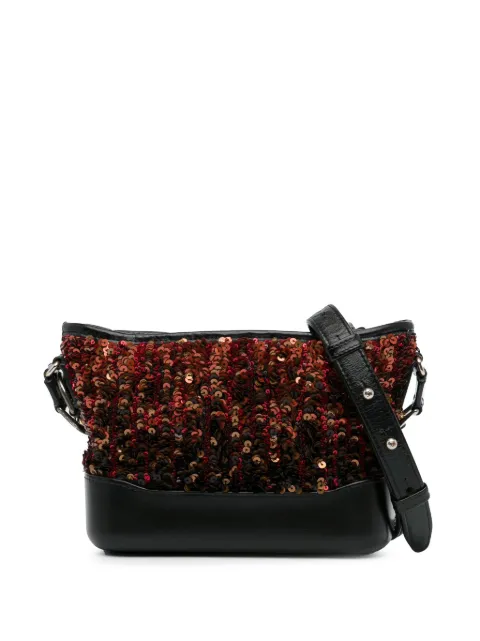 CHANEL Pre-Owned 2018-2019 Small Sequin Gabrielle crossbody bag Brown 01WLLTL5A3R8DC64