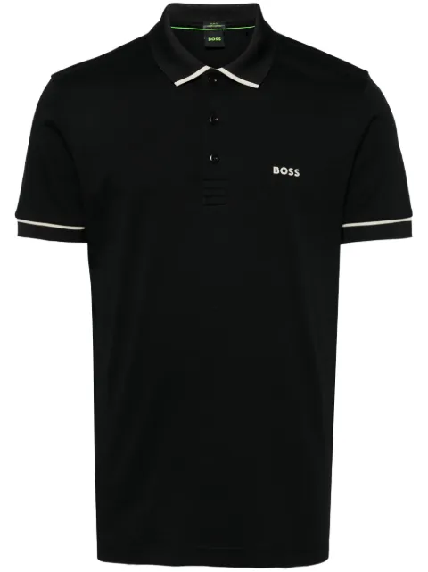 BOSS interlock-weave polo shirt Black 50519720