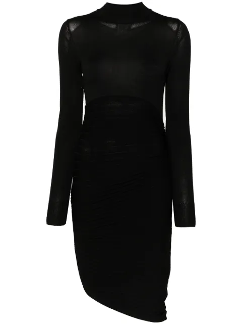 Philosophy Di Lorenzo Serafini plissé-effect fine-knit dress Black 4805700