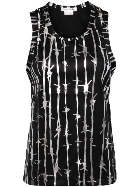 Comme Des Garçons graphic-printed vest Black GNT023051