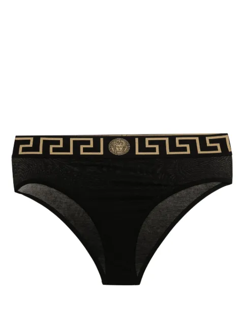 Versace cotton-jersey high-waist briefs Black AUD010501A10011