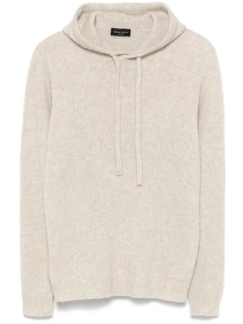 Roberto Collina marl-knit hoodie Neutrals RA32007