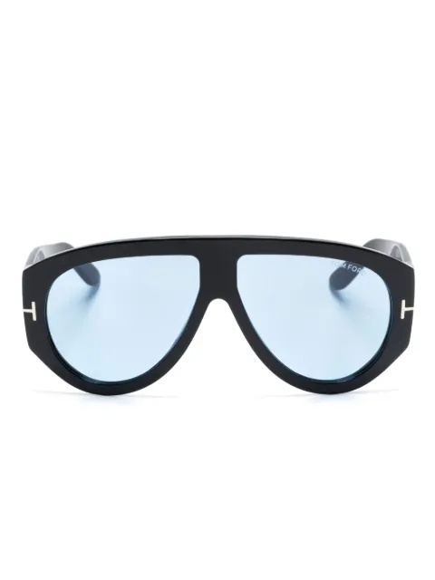 TOM FORD Eyewear Bronson pilot-frame sunglasses Black FT1044