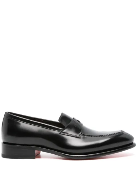 Santoni leather penny loafers Black MCCR18740MC1HFULBLK