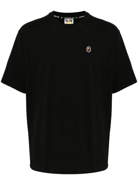 A BATHING APE® embroidered-logo cotton T-shirt Black 001TEK201317M