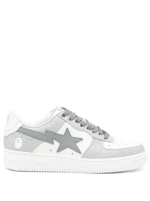 A BATHING APE® Sta leather sneakers Grey 001FWK301304M