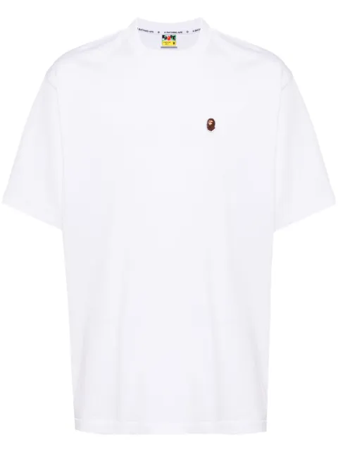 A BATHING APE® embroidered-logo cotton T-shirt White 001TEK201317M