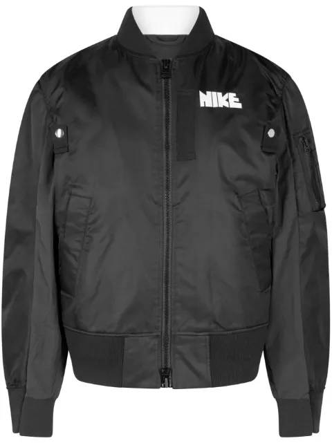 Nike x sacai layered bomber jacket Black CV5732