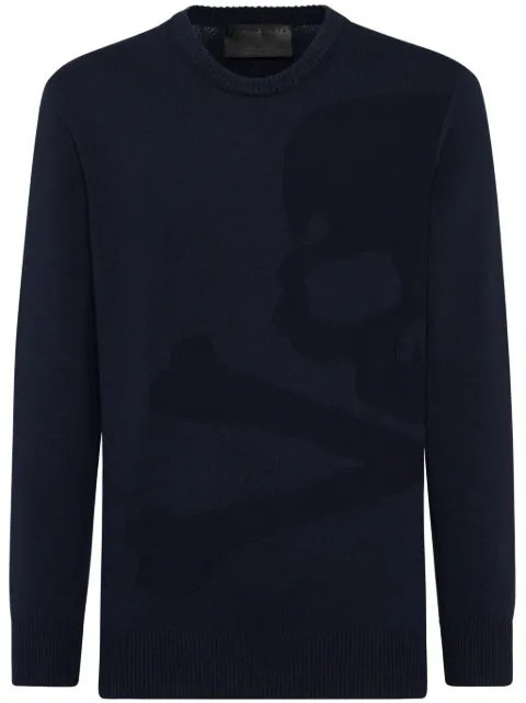 Philipp Plein Skull&Bones sweater Blue UADCMKO1452PKN002N