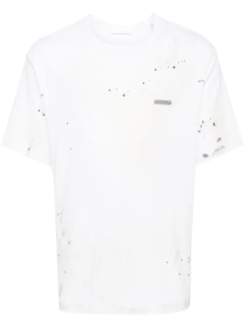 Helmut Lang paint-splatter cotton T-shirt White O05HM596
