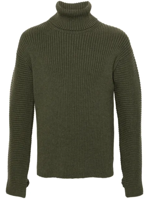 Kenzo roll-neck ribbed-knit jumper Green FE65PU4683CD