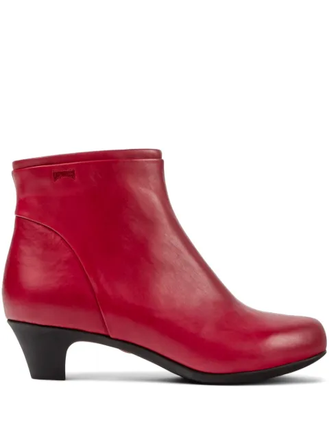 Camper round-toe leather boots Red 46232040