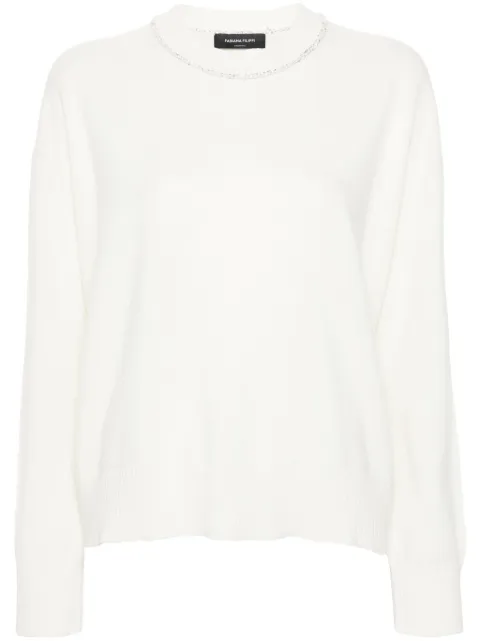 Fabiana Filippi sequin-detailing jumper White MAD214F016I9470000