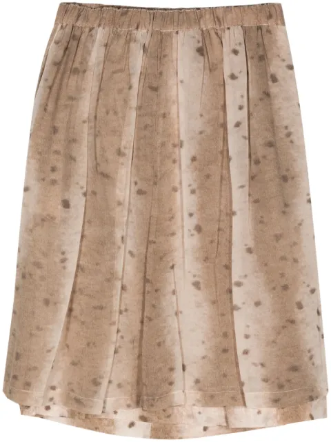 Comme Des Garçons Pre-Owned 2000s georgette printed midi skirt Neutrals CODE420MP