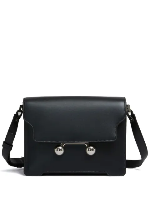Marni medium Trunkaroo leather shoulder bag Black SBMQ0107U0P6948