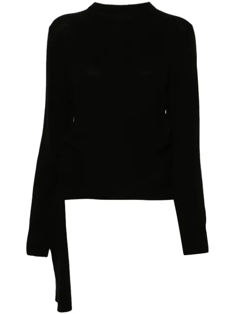 MM6 Maison Margiela single-stitch logo sweater Black S52HL0027M13048