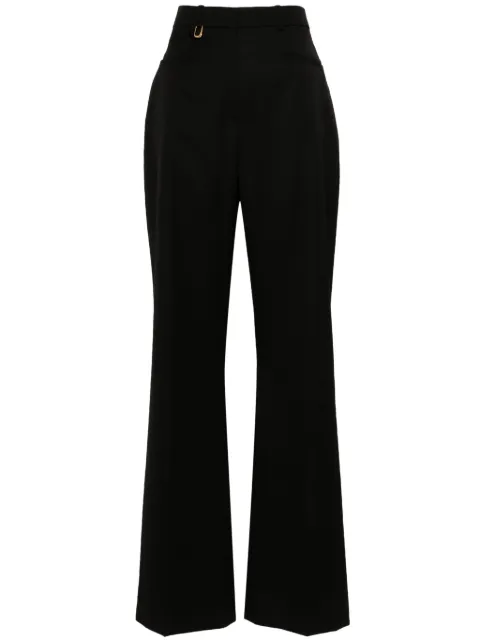 Jacquemus Le Pantalon Sauge flared trousers Black 243PA0031333