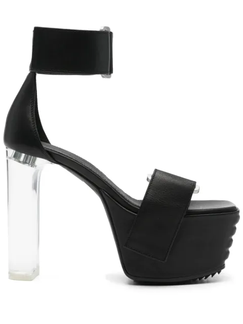 Rick Owens 125mm Banana sandals Black RP02D3852LOO0