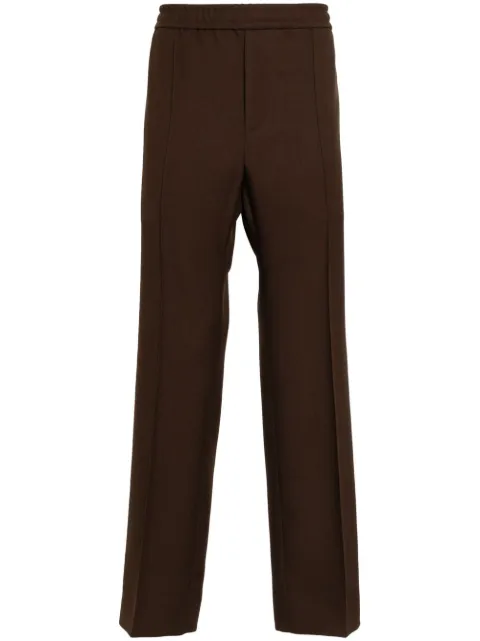 Gucci stripe-detail cotton trousers Brown 787221Z798C