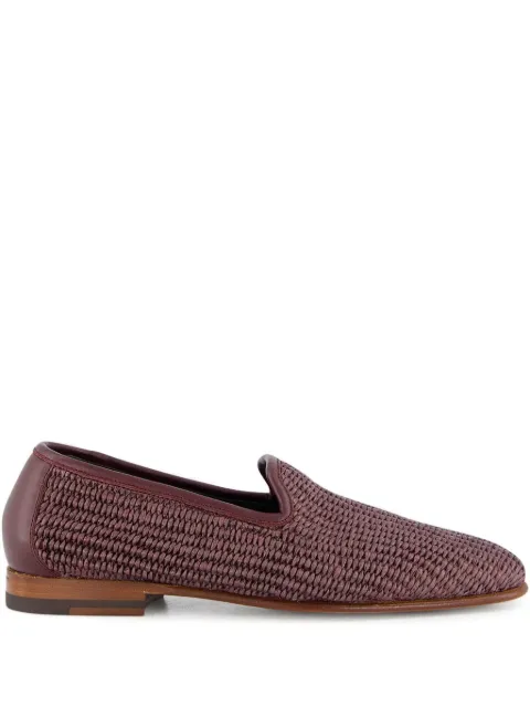 Manolo Blahnik raffia loafers Red 1201110