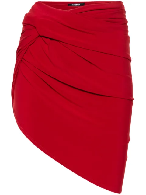 Jacquemus La Mini Jupe Drapeado skirt Red 243SK0642381