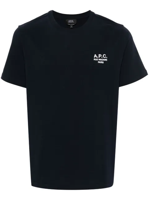 A.P.C. logo-print T-shirt Blue COHBUM26388