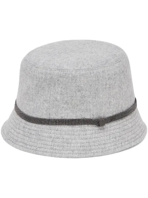 Brunello Cucinelli monili-detail bucket hat Grey MCAP90020C030