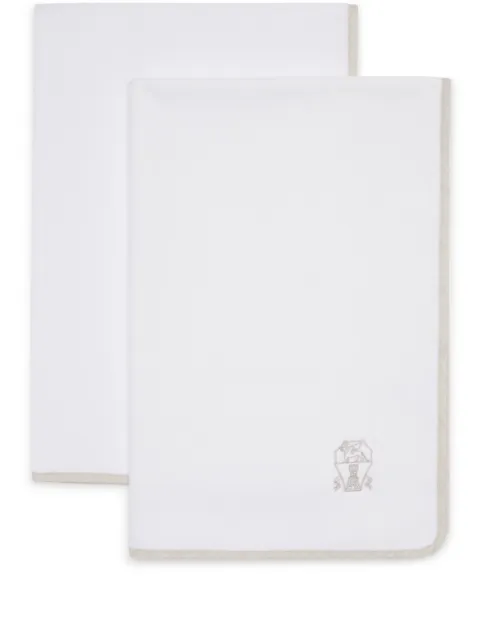 Brunello Cucinelli logo-embroidered towel (set of two) White MLB925155C159
