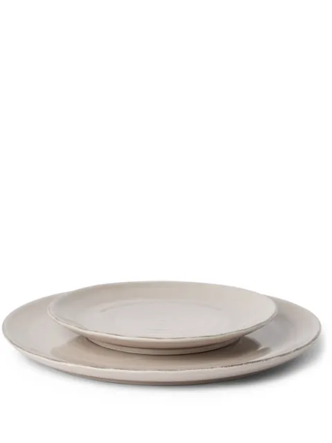 Brunello Cucinelli ceramic dining plates (set of two) Brown MLCERB2003C7233