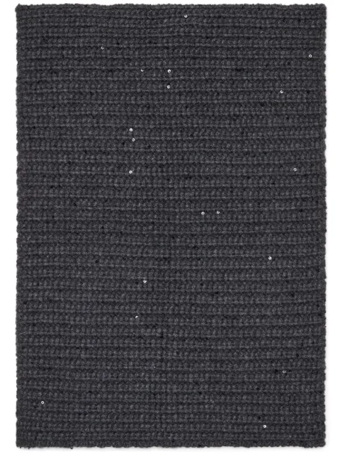 Brunello Cucinelli cashmere collar scarf Grey M32373979C2803