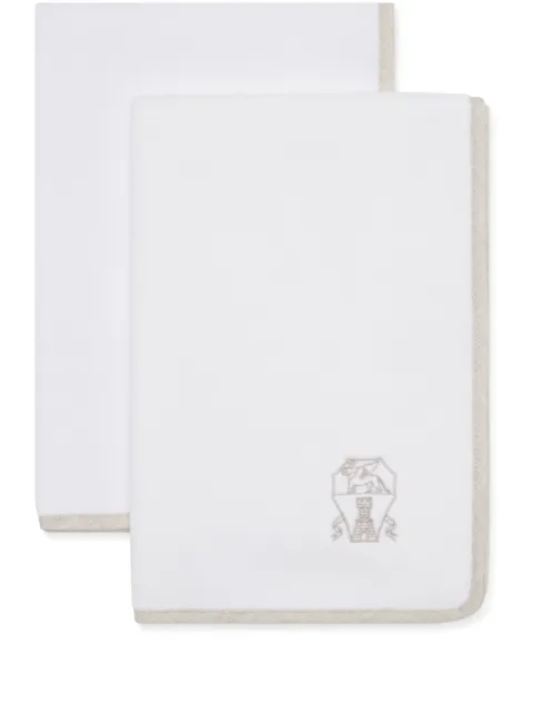 Brunello Cucinelli logo-embroidered towel (set of two) White MLB925154C159