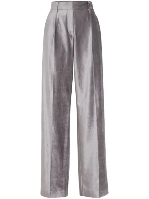 Brunello Cucinelli Monili-trim straight-leg trousers Grey MD581P8708C5099