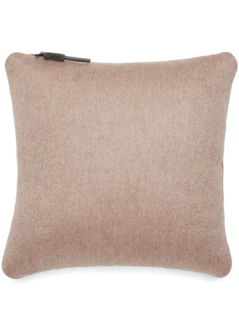 Brunello Cucinelli cashmere pillow Brown MLD5034101C076