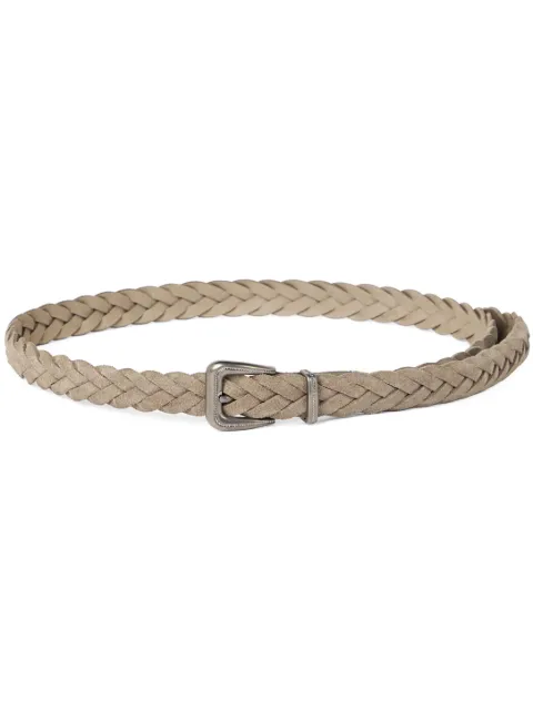 Brunello Cucinelli braided leather belt Neutrals M0GORC268C5859
