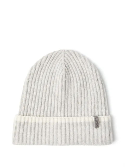 Brunello Cucinelli Monili-detail beanie hat Neutrals M12504979CI807
