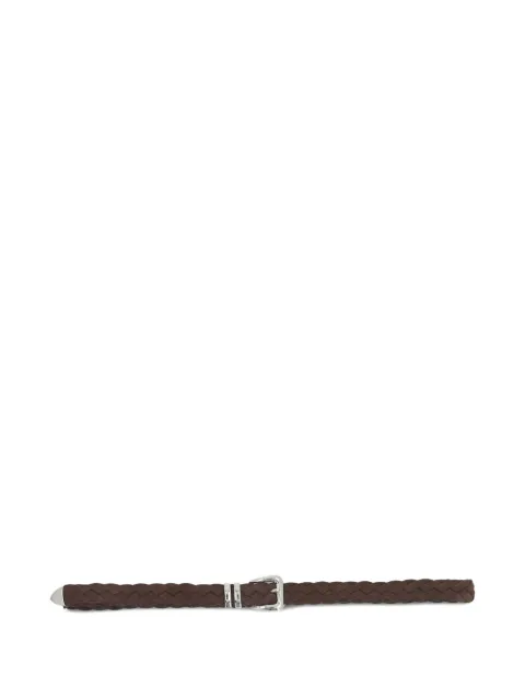 Brunello Cucinelli interwoven suede belt Brown MAURP253C7284