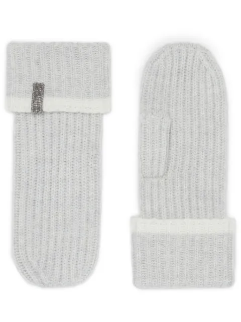 Brunello Cucinelli cashmere gloves Grey M12504999CI807