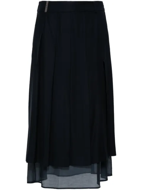 Peserico pleated midi skirt Blue A05591A6461