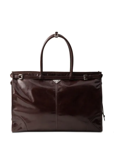 Prada Bonnie leather tote bag Brown 2VG128VOOO2CYR
