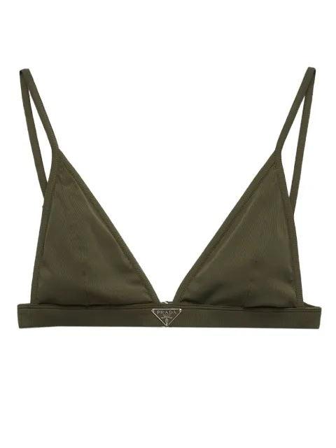Prada ribbed knit bralette bikini top Green 70223SOOO1YW2