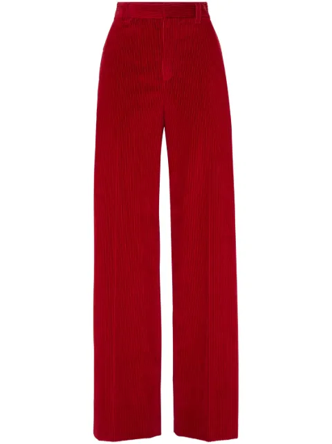 Brunello Cucinelli corduroy wide-leg trousers Red MA180P8724C637
