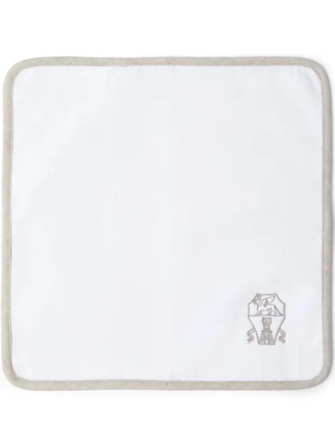 Brunello Cucinelli logo-embroidered hand towel (set-of-two) White MLB925153C159