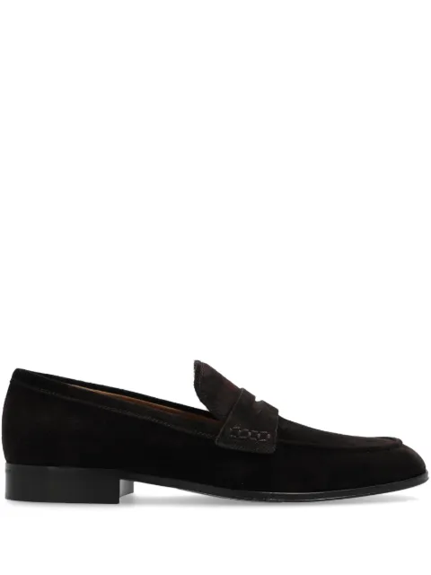 Gianvito Rossi George penny-slot suede loafers Brown U2535020CUOSUE