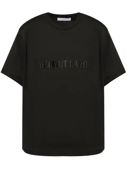 Helmut Lang logo embroidered cotton T-shirt Black O04HM599