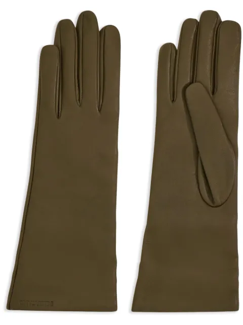 Ferragamo cashmere lining gloves Green 777464